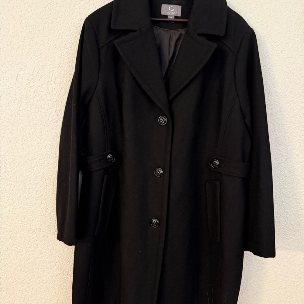 Gallery Black Wool Pea Coat